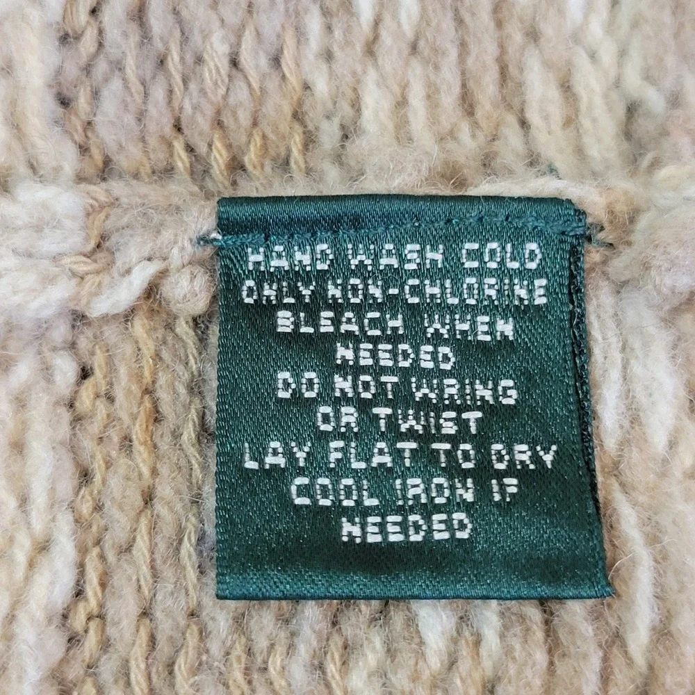 Lauren Ralph Lauren Southwest Toggle Shawl Collar Cardigan Lambswool Silk XL